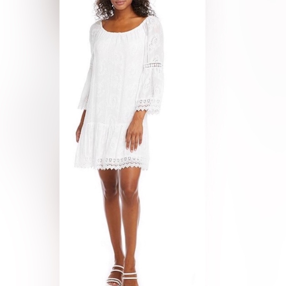 NWT Karen Kane white eyelet dress
